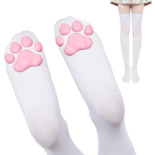Load image into Gallery viewer, Girls 3D Cat Paw Pad Stockings Kitten Pink Claw Cute Thigh-high Socks Lolita Daily Wear and Cosplay Women's Anti Slip and Elastic Sock