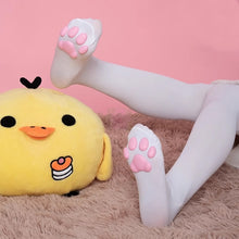 Load image into Gallery viewer, Girls 3D Cat Paw Pad Stockings Kitten Pink Claw Cute Thigh-high Socks Lolita Daily Wear and Cosplay Women's Anti Slip and Elastic Sock