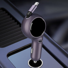 Load image into Gallery viewer, 1PC 60W Dual Quick Charge Car Charger With 80CM Retractable Cable Car Cigarette Lighter