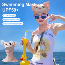 Load image into Gallery viewer, 1PC Cartoon Sunblock Diving Ice Silk Mask With Neck Protector UV Protection High Bounce Facekini