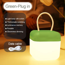 Load image into Gallery viewer, Outdoor Camping Square Portable Atmosphere Light Tricolour Light Adjustable Hanging LED Hand Light USB Charging