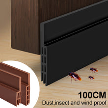 Load image into Gallery viewer, 1M Waterproof Seal Strip Windbreak Stopper Door Bottom Guard Door Draft Excluder Strip Self Adhesive Tape Bottom Strip