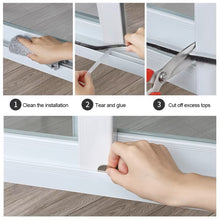 Load image into Gallery viewer, 10M Brush Strip Self Adhesive Door Window Weather Stripping Sliding Wardrobe Door Sound Insulation Dust Sealing Strip