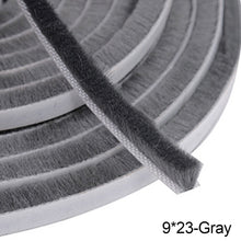 Load image into Gallery viewer, 10M Brush Strip Self Adhesive Door Window Weather Stripping Sliding Wardrobe Door Sound Insulation Dust Sealing Strip