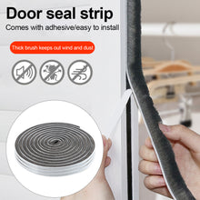 Load image into Gallery viewer, 10M Brush Strip Self Adhesive Door Window Weather Stripping Sliding Wardrobe Door Sound Insulation Dust Sealing Strip