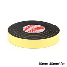 Load image into Gallery viewer, 2M EVA Black Foam Sponge Rubber Strip Tape Strong Adhesive Anti-collision Waterproof Window Door Seal Strip Weather Stripping