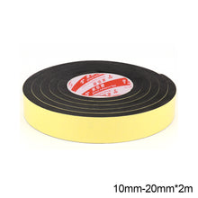 Load image into Gallery viewer, 2M EVA Black Foam Sponge Rubber Strip Tape Strong Adhesive Anti-collision Waterproof Window Door Seal Strip Weather Stripping