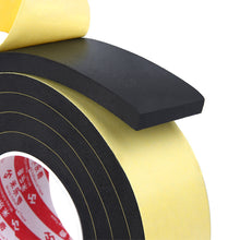 Load image into Gallery viewer, 2M EVA Black Foam Sponge Rubber Strip Tape Strong Adhesive Anti-collision Waterproof Window Door Seal Strip Weather Stripping