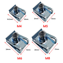 Load image into Gallery viewer, 10Pcs M4 M5 M6 U Type Car Self-tapping Nut Clip Nut Kit Suitable for Motorbike Fairing Mudguard Fasteners Auto Parts