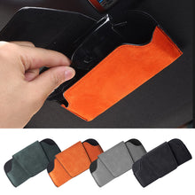 Load image into Gallery viewer, Suede Car Sun Visor Glasses Holder Premium Wear-Resistant Sunglasses Protective Box Auto Eyeglasses Storage Case