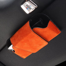 Load image into Gallery viewer, Suede Car Sun Visor Glasses Holder Premium Wear-Resistant Sunglasses Protective Box Auto Eyeglasses Storage Case