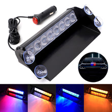 Load image into Gallery viewer, 8 LED Car Strobe Flashing Light Lights with Suction Cup For Car 12V Emergency Signal Lamps Warning Light Auto Truck Windshield Flash Lighting