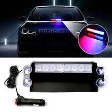 Load image into Gallery viewer, 8 LED Car Strobe Flashing Light Lights with Suction Cup For Car 12V Emergency Signal Lamps Warning Light Auto Truck Windshield Flash Lighting