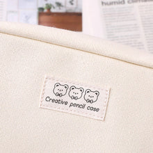 Load image into Gallery viewer, Canvas Pencil Case Large Capacity Pensel Box Large Capacity Girl Make Up Bag Desk Organizer School Office Supplies Storage Bag