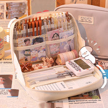 Load image into Gallery viewer, Canvas Pencil Case Large Capacity Pensel Box Large Capacity Girl Make Up Bag Desk Organizer School Office Supplies Storage Bag