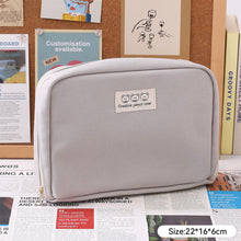 Load image into Gallery viewer, Canvas Pencil Case Large Capacity Pensel Box Large Capacity Girl Make Up Bag Desk Organizer School Office Supplies Storage Bag