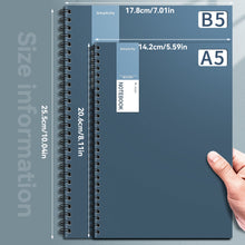 Load image into Gallery viewer, A5 Vintage Spiral Notebook 80 Sheets/160 Pages Memo Journal Diary Notebook Spiral Design for Students Stationery Office Business