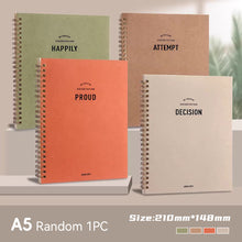 Load image into Gallery viewer, A5 Vintage Spiral Notebook 60 Sheets/120 Pages Memo Journal Diary Notebook Spiral Design for Students Stationery Office Business