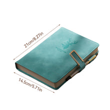 Load image into Gallery viewer, 416 Pages paper A5 Faux Leather Thick Business Notebook Magnetic Snap Side with Pen