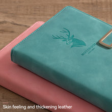Load image into Gallery viewer, 416 Pages paper A5 Faux Leather Thick Business Notebook Magnetic Snap Side with Pen