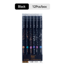 Load image into Gallery viewer, 12 Constellations Erasable Gel Pen Set School Supplies Black Blue Red Ink Color 0.5mm Ballpoint Pen Writing Tool School Office Stationery