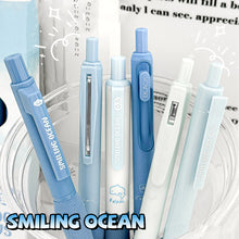 Load image into Gallery viewer, 6Pcs Retractable Gel Pen Set 0.5mm Quick-Drying Black Ink Pen Smooth Writing Pen School Office Stationery
