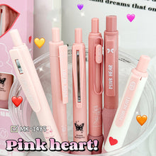 Load image into Gallery viewer, 6Pcs Retractable Gel Pen Set 0.5mm Quick-Drying Black Ink Pen Smooth Writing Pen School Office Stationery