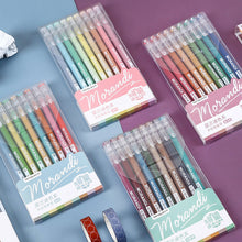 Load image into Gallery viewer, 9Pcs/box Morandi Color Gel Pens Set 0.5mm Handwriting Ink Pen Students School Supplies Stationery