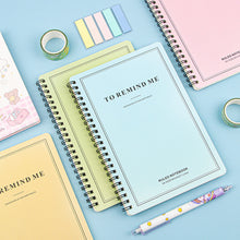 Load image into Gallery viewer, 120 Pages A5 Coil Spiral Notebook Journals Cartoon Diary Weekly Planner Book School Office Stationery