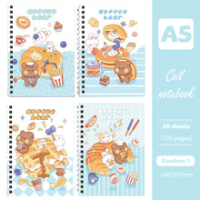 Load image into Gallery viewer, 120 Pages A5 Coil Spiral Notebook Journals Cartoon Diary Weekly Planner Book School Office Stationery