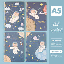 Load image into Gallery viewer, 120 Pages A5 Coil Spiral Notebook Journals Cartoon Diary Weekly Planner Book School Office Stationery