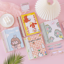 Load image into Gallery viewer, 120 Pages A5 Coil Spiral Notebook Journals Cartoon Diary Weekly Planner Book School Office Stationery