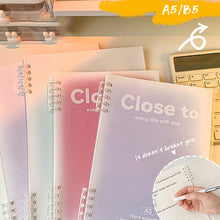 Load image into Gallery viewer, A5 Simple Gradation Spiral Notebook 60 Sheets/120 Pages Memo Journal Diary Notebook Spiral Design for Students Stationery Office Business