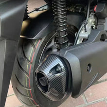 Load image into Gallery viewer, Motorcycle Muffler Tip Cover Glossy Carbon Fiber Black Exhaust Tip Garnish Accessories For Honda Click 160 ABS