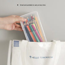 Load image into Gallery viewer, Large Capacity Plastic Pencil Case Lightweight Pencil Box Pen Storage Students School Stationery Supplies