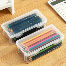 Load image into Gallery viewer, Large Capacity Plastic Pencil Case Lightweight Pencil Box Pen Storage Students School Stationery Supplies