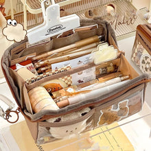 Load image into Gallery viewer, Large Capacity Fashion Weaving Pencil Bag Cloth Cosmetic Storage Bag Retro Student Stationery School Supplies