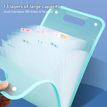 Load image into Gallery viewer, A4 Multi-Layers Folder Dutton File Bag File Bag Floral 13 Cells Organ Bag Large Capacity Korean Simple Office Stationery
