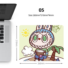Load image into Gallery viewer, Labubu Mouse Pad Large Keyboard Mouse Desk Pad Computer Locking Edge Non-slip Rubber Gaming Mouse Pad Laptop Mouse Carpet