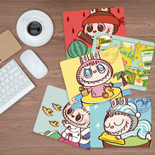 Load image into Gallery viewer, Labubu Mouse Pad Large Keyboard Mouse Desk Pad Computer Locking Edge Non-slip Rubber Gaming Mouse Pad Laptop Mouse Carpet