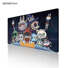 Load image into Gallery viewer, Labubu Mouse Pad Large Keyboard Mouse Desk Pad Computer Locking Edge Non-slip Rubber Gaming Mouse Pad Laptop Mouse Carpet
