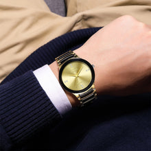 Load image into Gallery viewer, 2024 Men Watches Fashion Stainless Steel Quartz Watch Luxury Black Gold Dial Wristwatch Exquisite New Arrived Business Clock