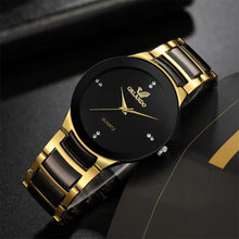 Load image into Gallery viewer, 2024 Men Watches Fashion Stainless Steel Quartz Watch Luxury Black Gold Dial Wristwatch Exquisite New Arrived Business Clock