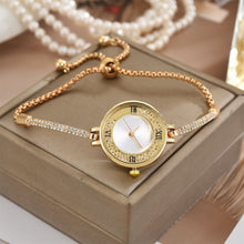 Load image into Gallery viewer, 2024 Women's Small Dial Watch Diamond Crystal Quartz Wristwatch Minimalist Small Circular Bracelet Watches Ultra Thin Exquisite Small Clock