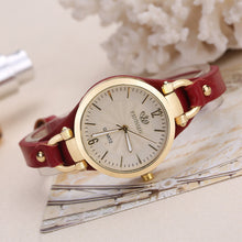 Load image into Gallery viewer, High Quality Women Watch Round Dial Quartz Watches Thin Leather Strap Wristwatch Ladies Fashion Casual Clock Gift