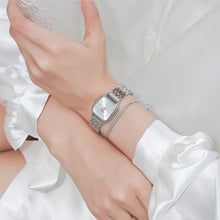 Load image into Gallery viewer, 2pcs Set Casual Women Quartz Watch Square Dial Wristwatch With Alloy Strap Fashion Bracelet Birthday Gift Business For Women