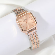 Load image into Gallery viewer, 2pcs Set Casual Women Quartz Watch Square Dial Wristwatch With Alloy Strap Fashion Bracelet Birthday Gift Business For Women