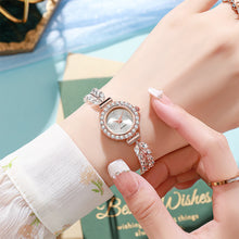 Load image into Gallery viewer, 2024 Luxury Leaf Watch Bracelet Women Diamond Quartz Wristwatch Luxury Fashion Small Dial Popular Elegant Female Clock