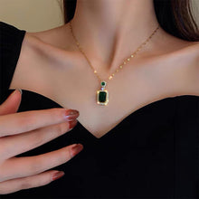 Load image into Gallery viewer, Luxury Fashion Exquisite Quadrate Necklace Earrings Ring Jewelry Set for Women Temperament Alloy Geometric Design Gift Pendant Jewelry Set