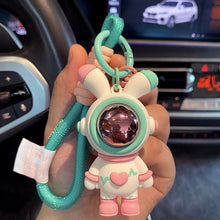 Load image into Gallery viewer, Car Key Chain Pendant Cartoon Space Rabbit Heart Pendant Keychain Delicate Simple Key Chain for Girls Couple Bag Gifts